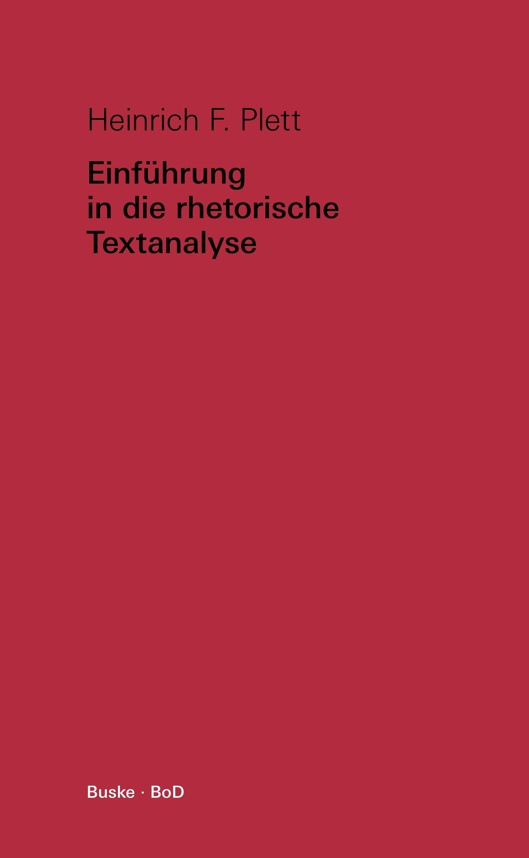 Vorderes Coverbild Einführung in die rhetorische Textanalyse