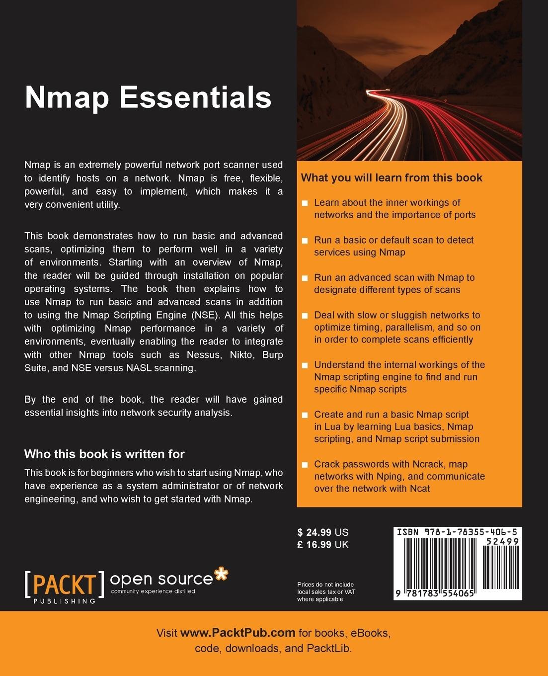 Rückseitencover Nmap Essentials