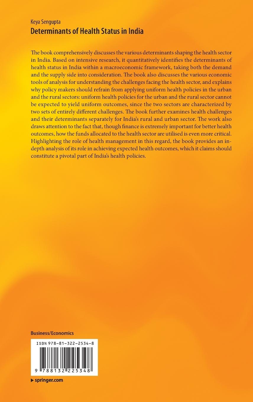 Rückseitencover Determinants of Health Status in India