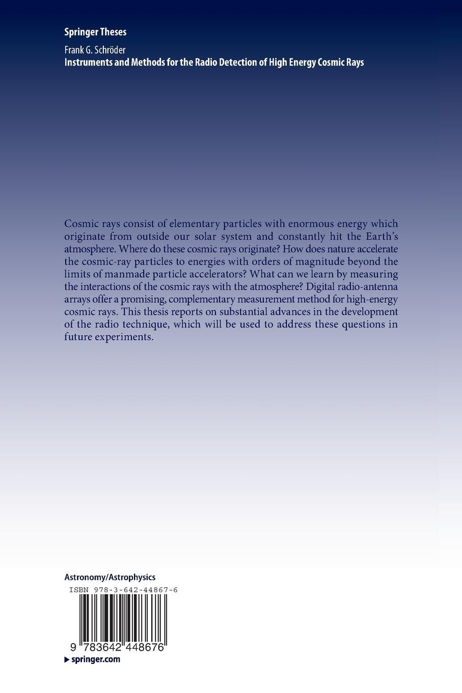 Rückseitencover Instruments and Methods for the Radio Detection of High Energy Cosmic Rays