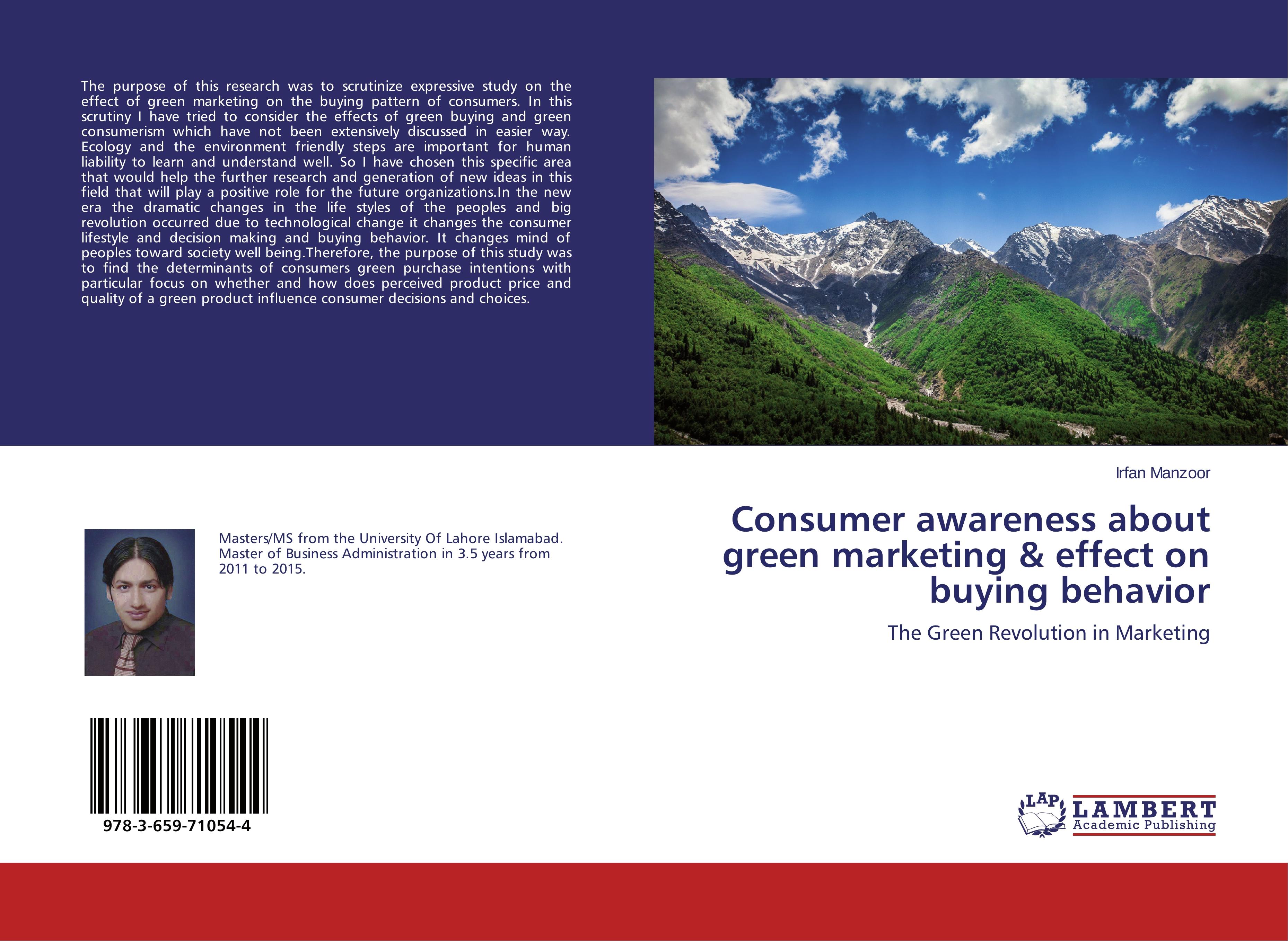 Vorderes Coverbild Consumer awareness about green marketing & effect on buying behavior