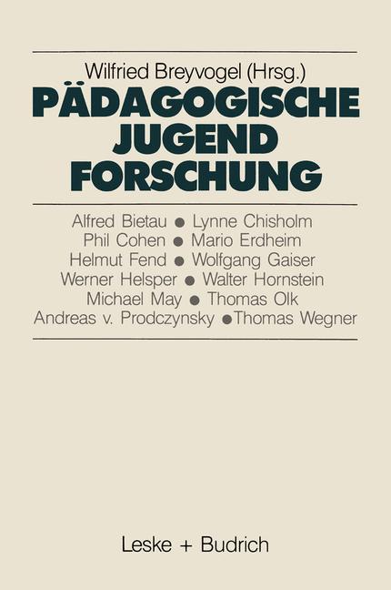 Vorderes Coverbild Pädagogische Jugendforschung