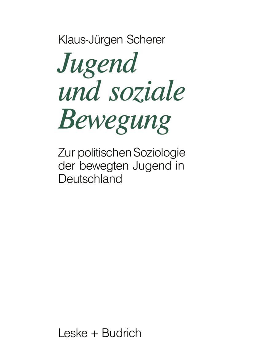 Vorderes Coverbild Jugend und soziale Bewegung