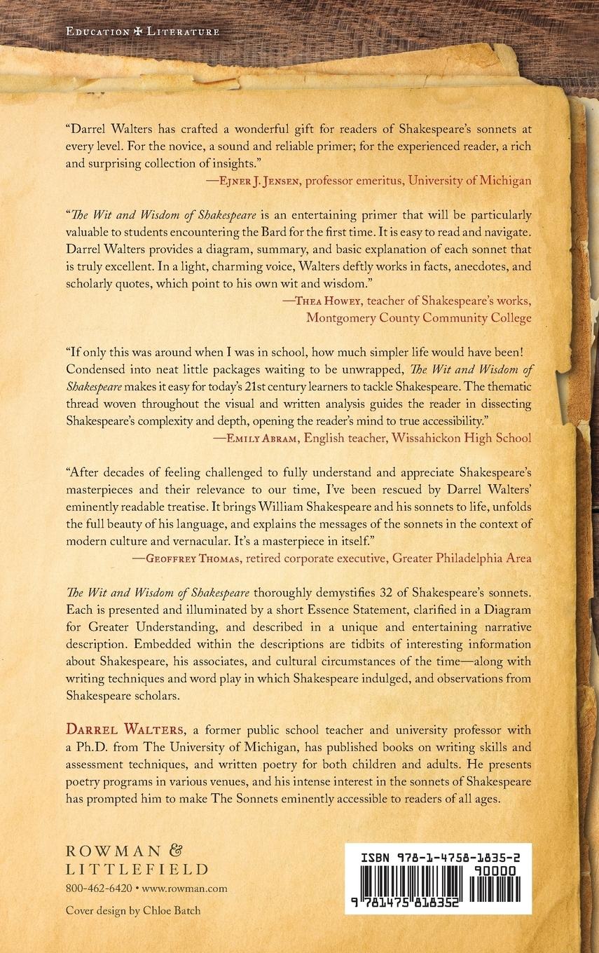 Rückseitencover Wit and Wisdom of Shakespeare