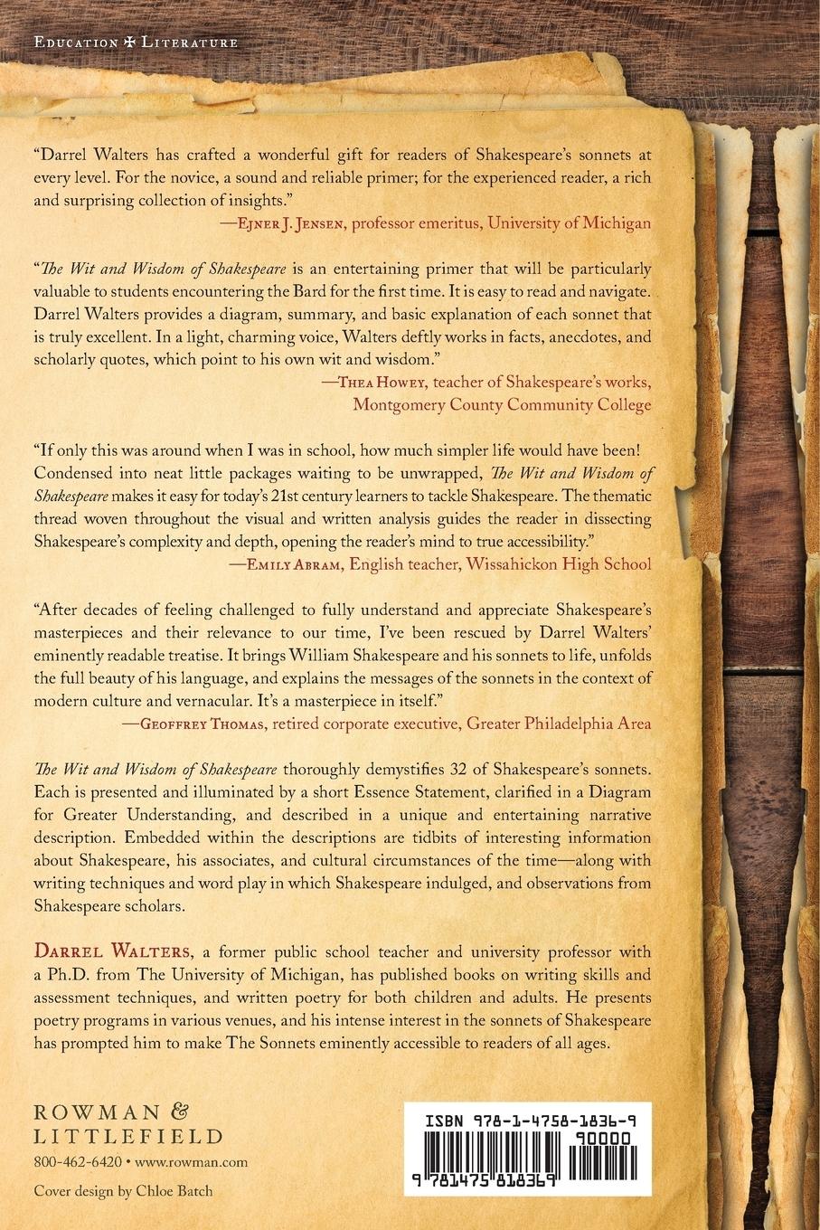 Rückseitencover Wit and Wisdom of Shakespeare