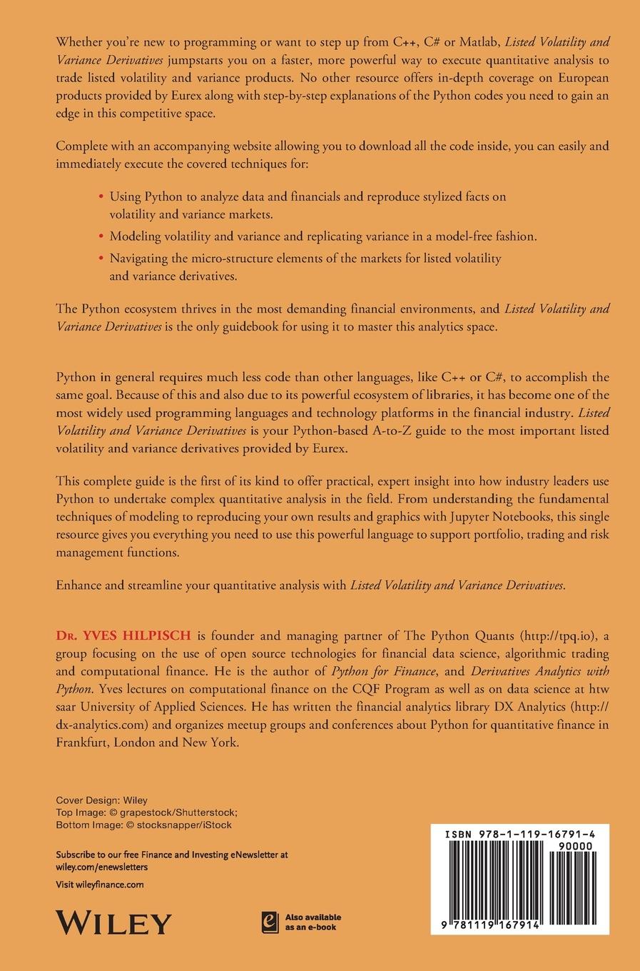 Rückseitencover Listed Volatility and Variance Derivatives
