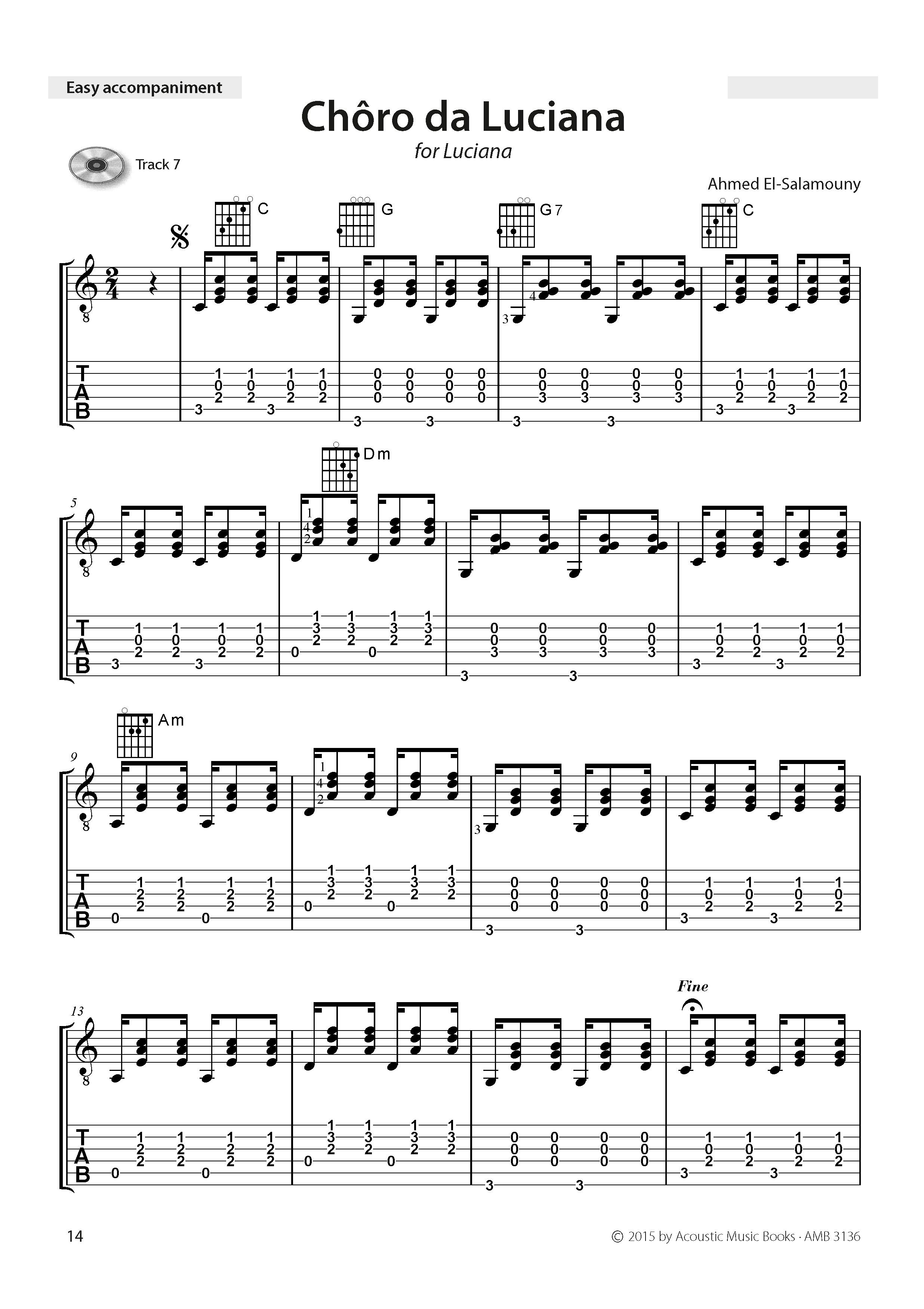 Beispielinhalt (Bild) Copacabana. Music and Tabs