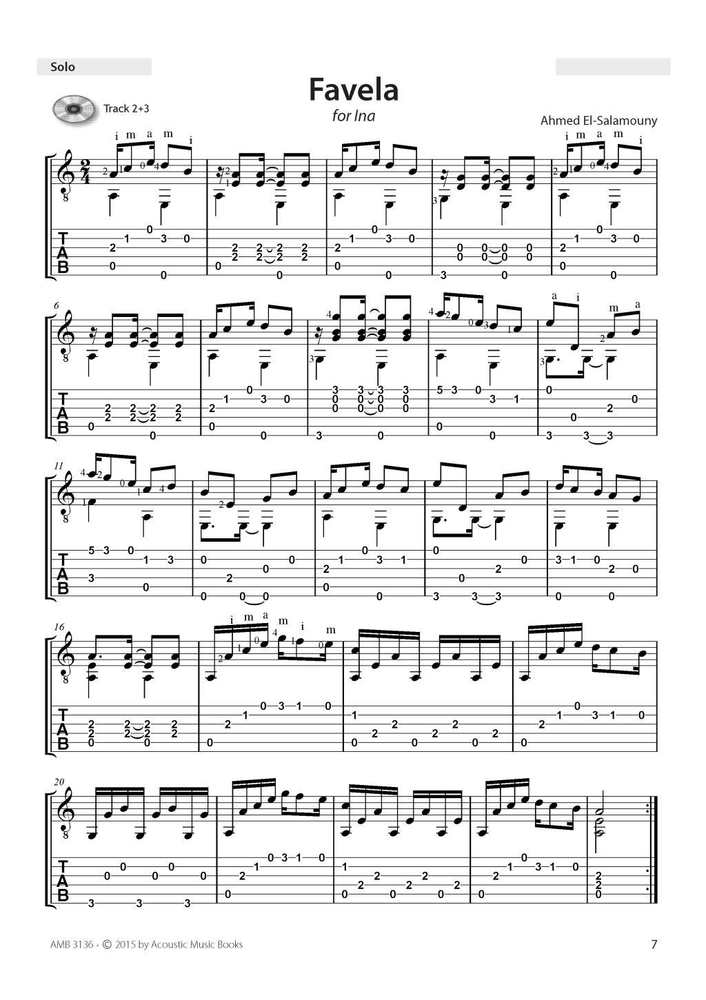 Beispielinhalt (Bild) Copacabana. Music and Tabs