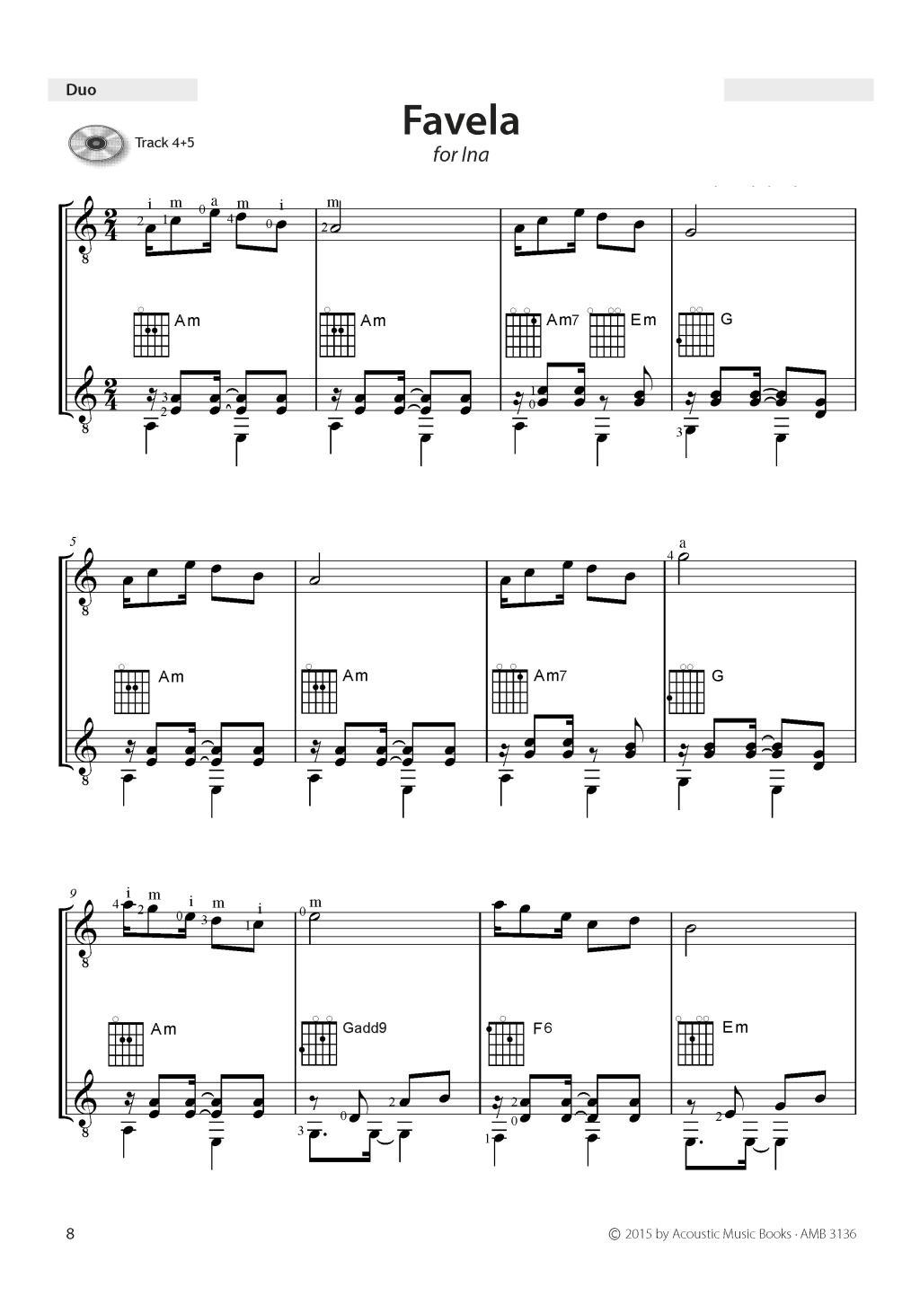 Beispielinhalt (Bild) Copacabana. Music and Tabs