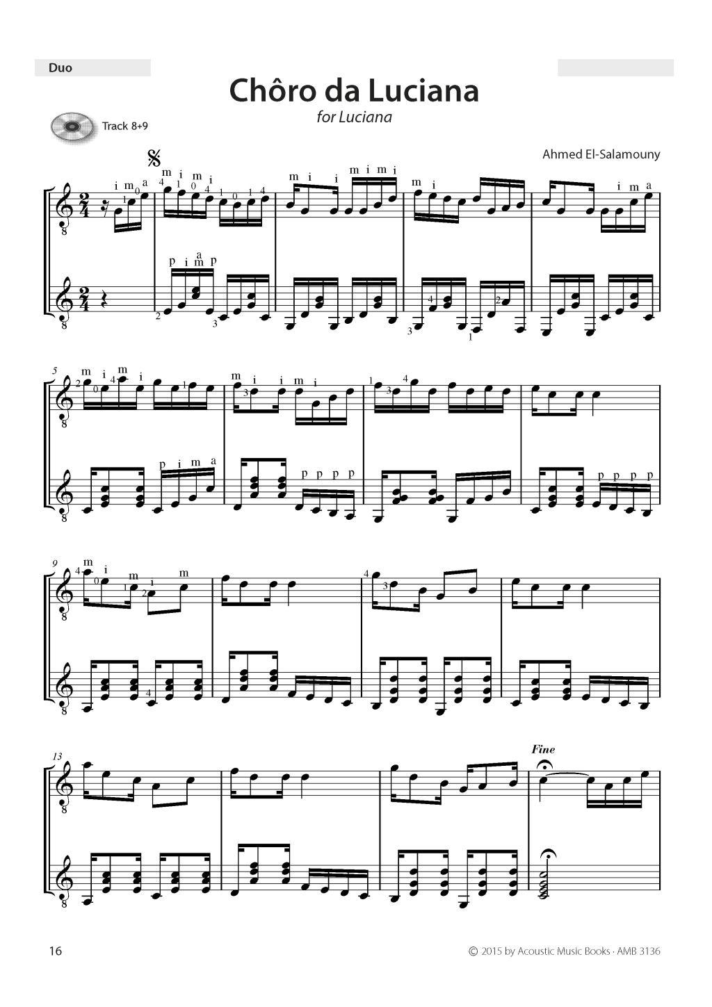 Beispielinhalt (Bild) Copacabana. Music and Tabs