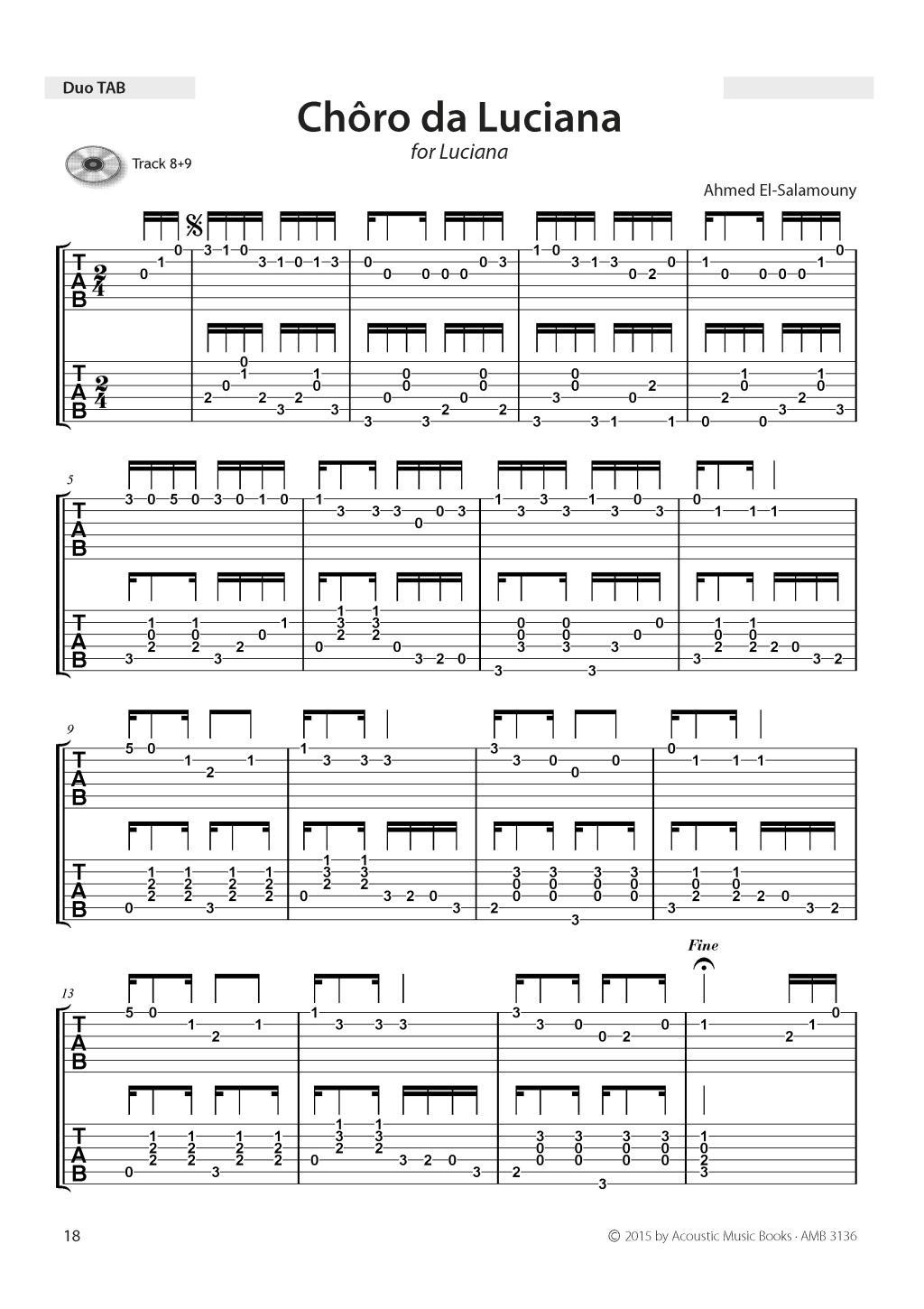 Beispielinhalt (Bild) Copacabana. Music and Tabs