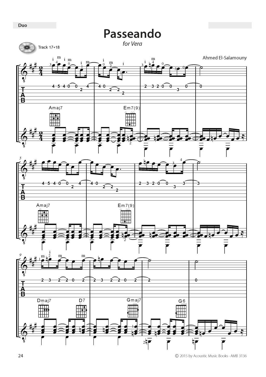 Beispielinhalt (Bild) Copacabana. Music and Tabs