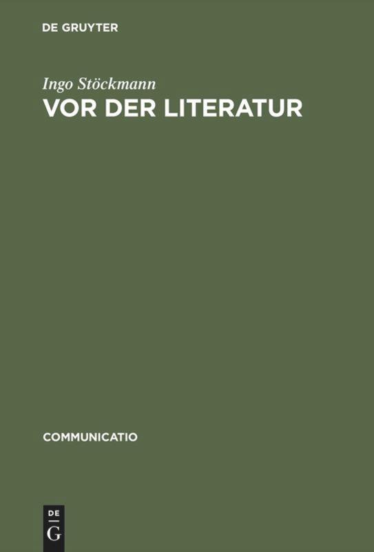 Vorderes Coverbild Vor der Literatur