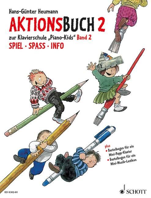 Vorderes Coverbild Piano Kids Band 2 + Aktionsbuch 2. Klavier.