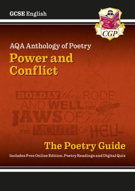 Vorderes Coverbild GCSE English AQA Poetry Guide - Power & Conflict Anthology inc. Online Edition, Audio & Quizzes