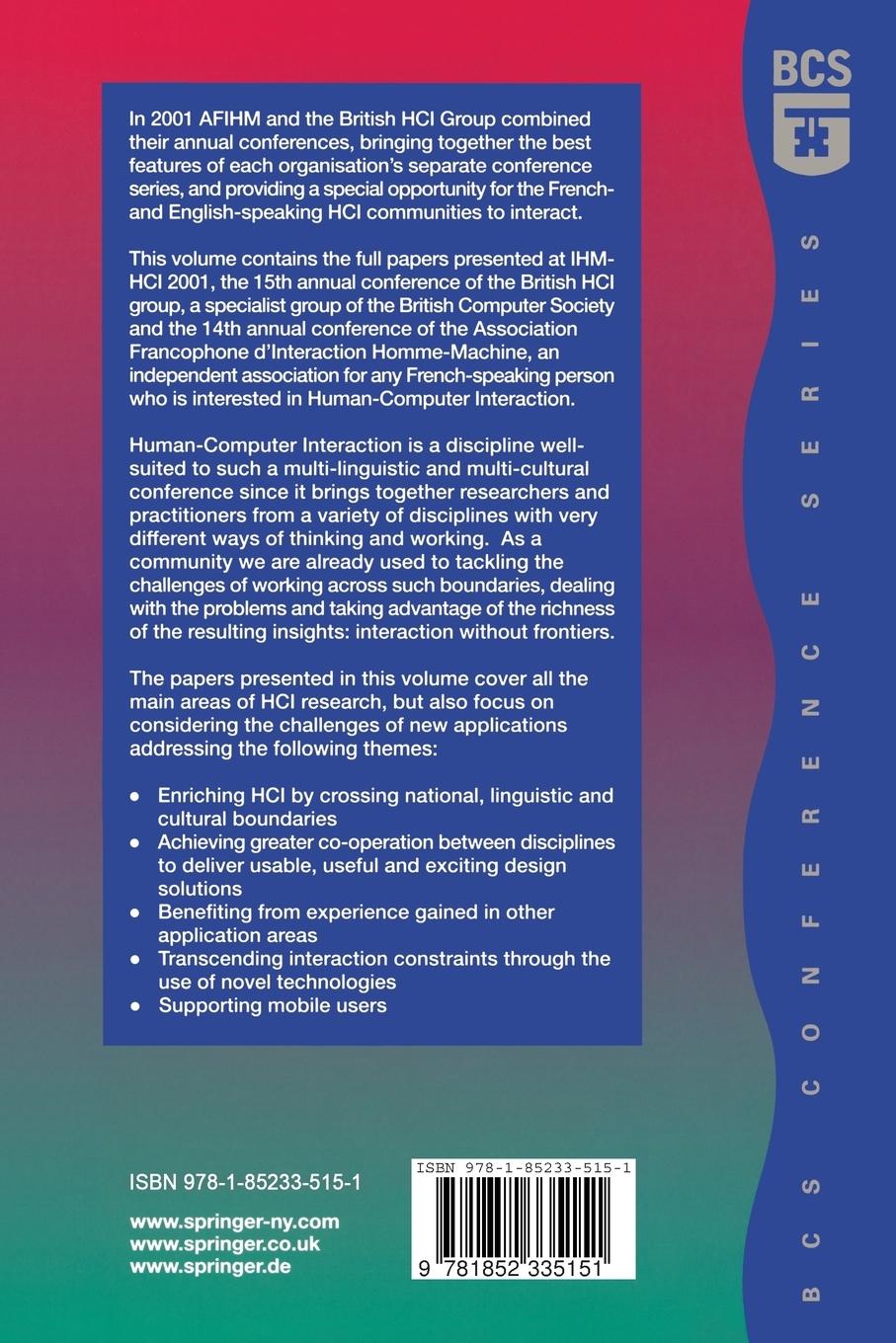 Rückseitencover People and Computers XV - Interaction without Frontiers