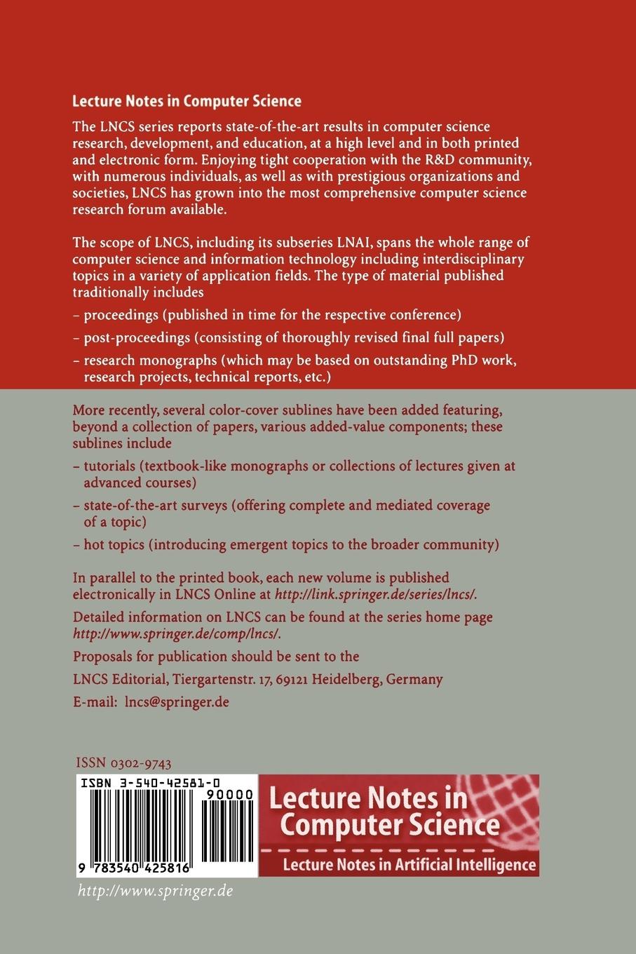 Rückseitencover Advances in Intelligent Data Analysis