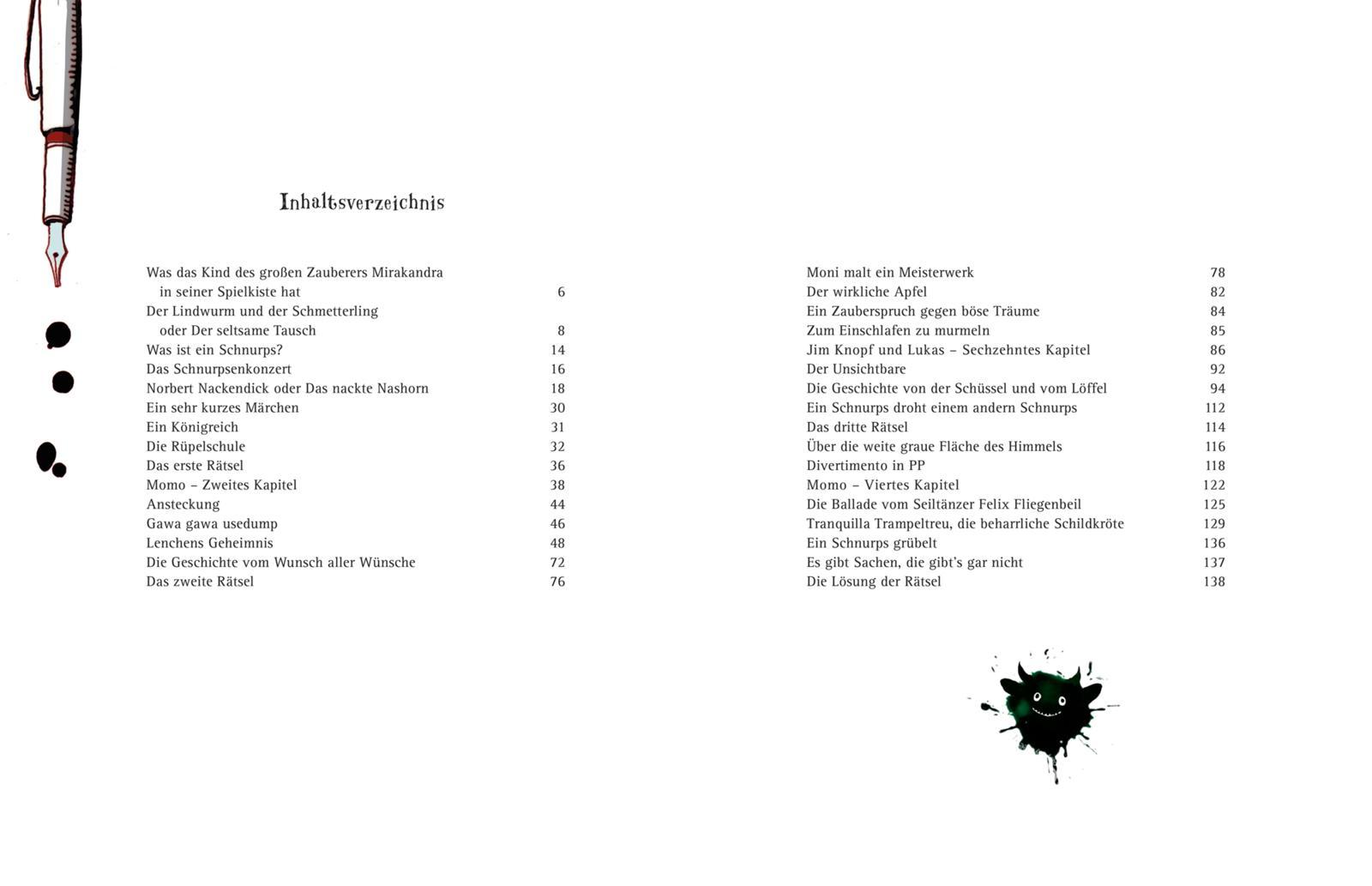 Beispielinhalt (Bild) Das große Michael-Ende-Vorlesebuch