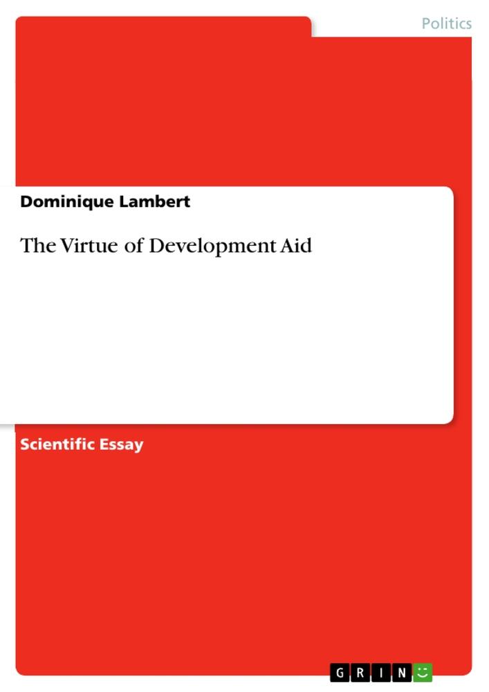 Vorderes Coverbild The Virtue of Development Aid
