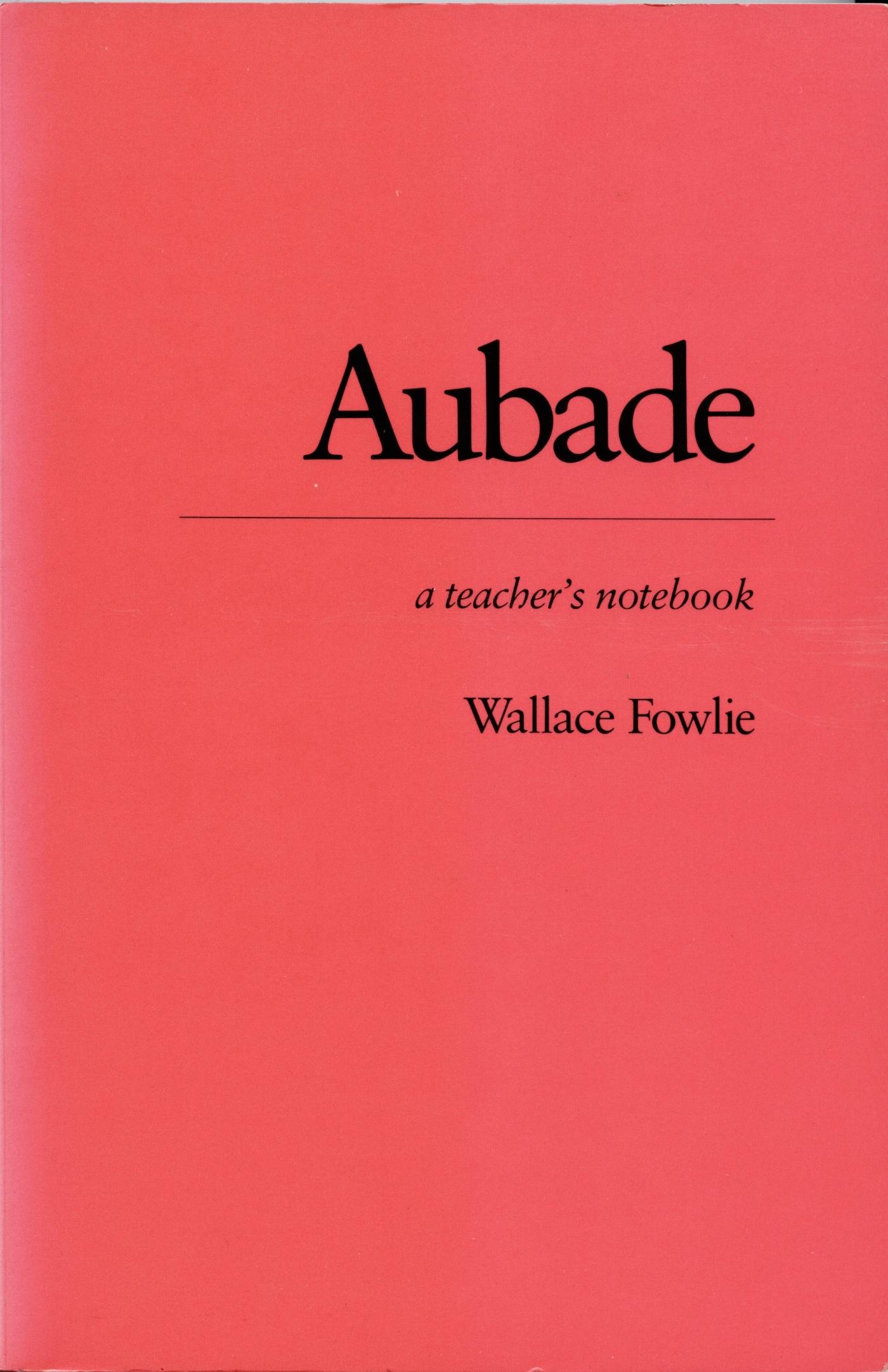 Vorderes Coverbild Aubade