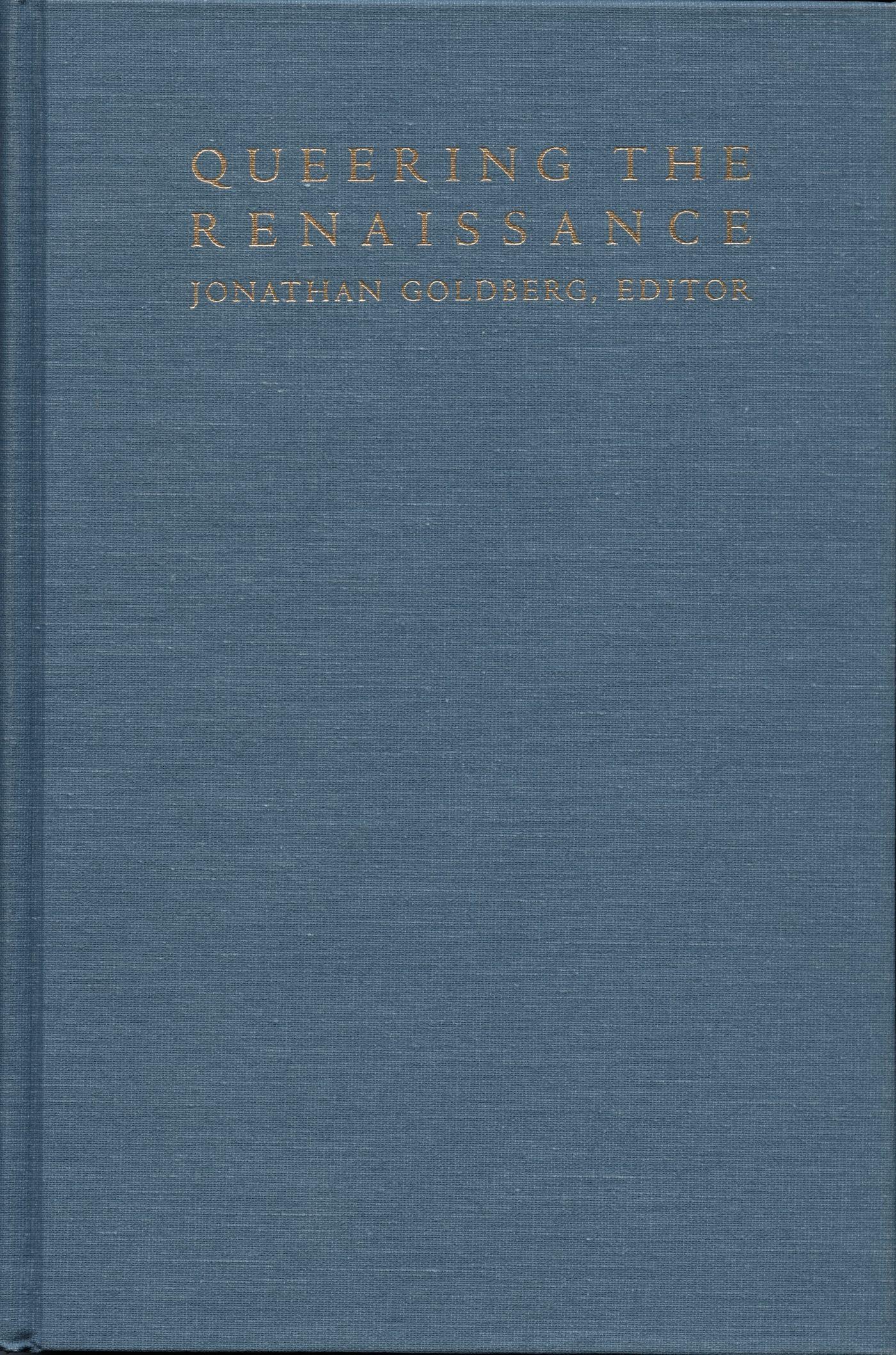 Vorderes Coverbild Queering the Renaissance