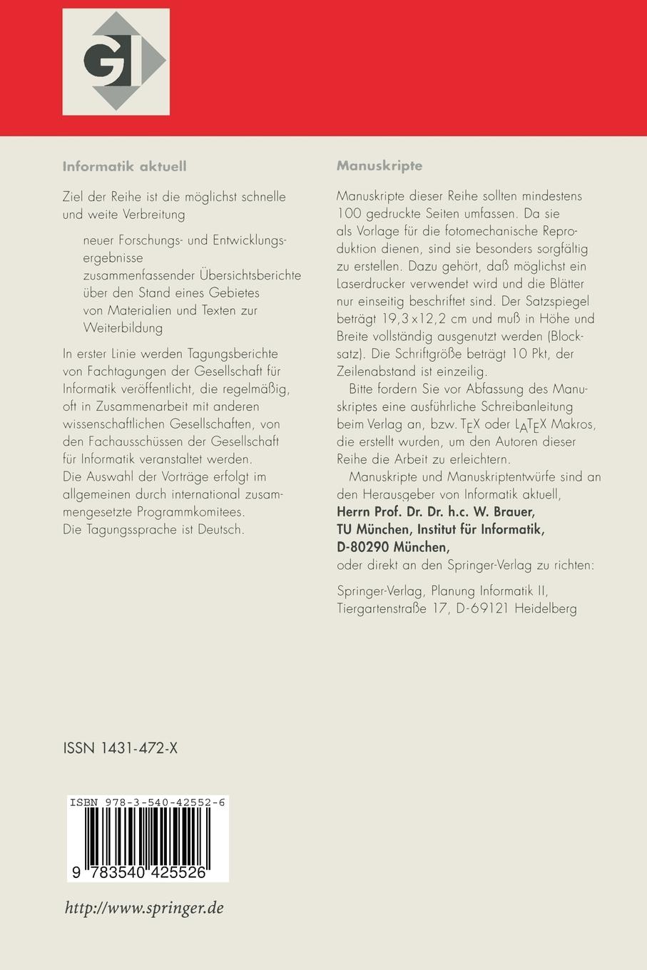 Rückseitencover Autonome Mobile Systeme 2001