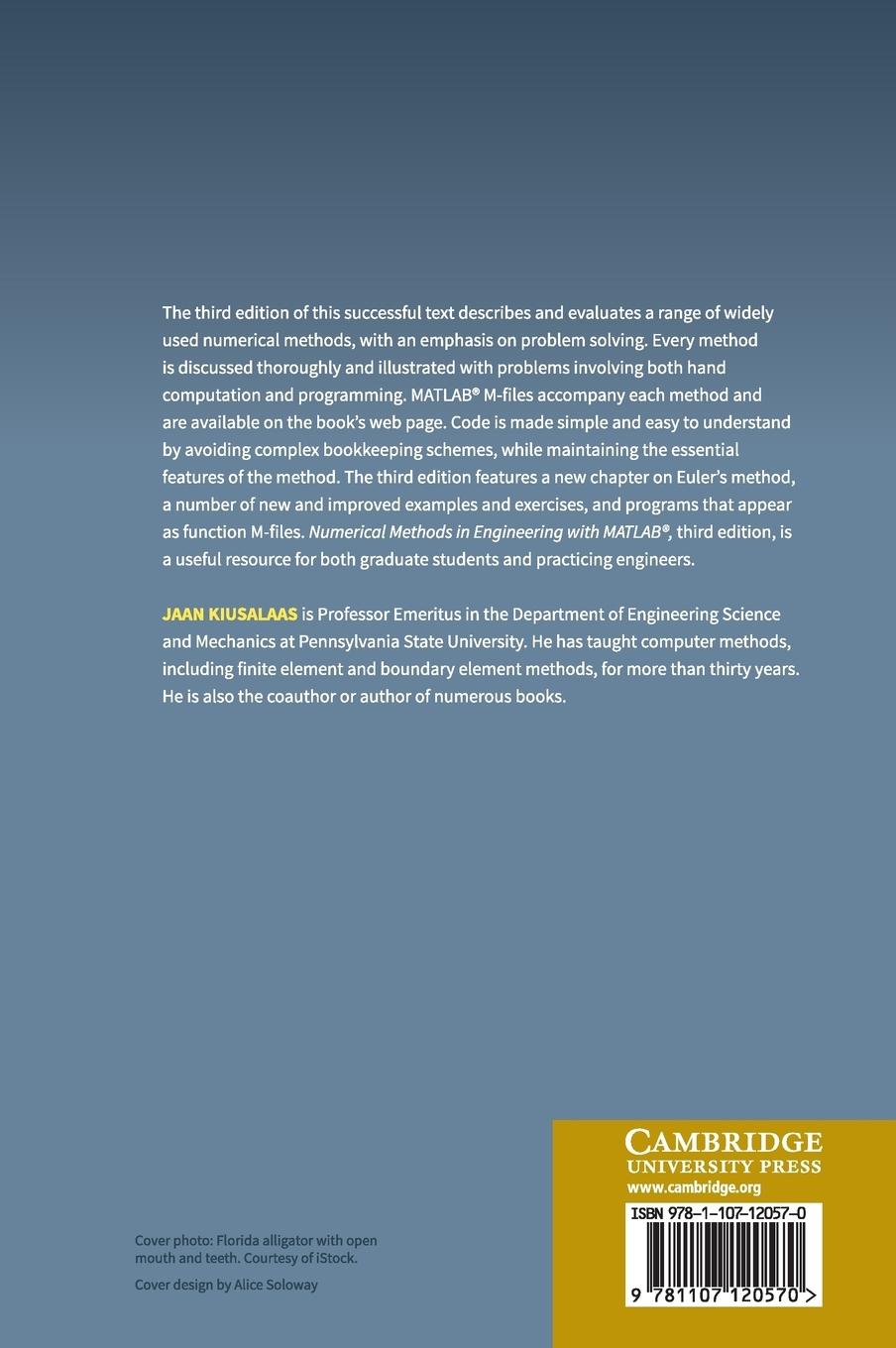 Rückseitencover Numerical Methods in Engineering with MATLAB®