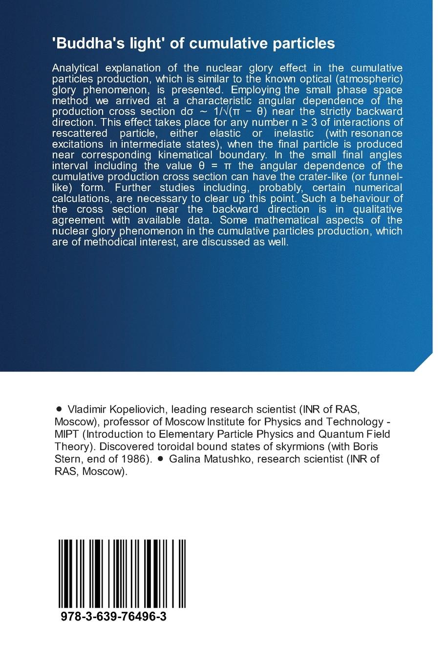 Rückseitencover 'Buddha's light' of cumulative particles