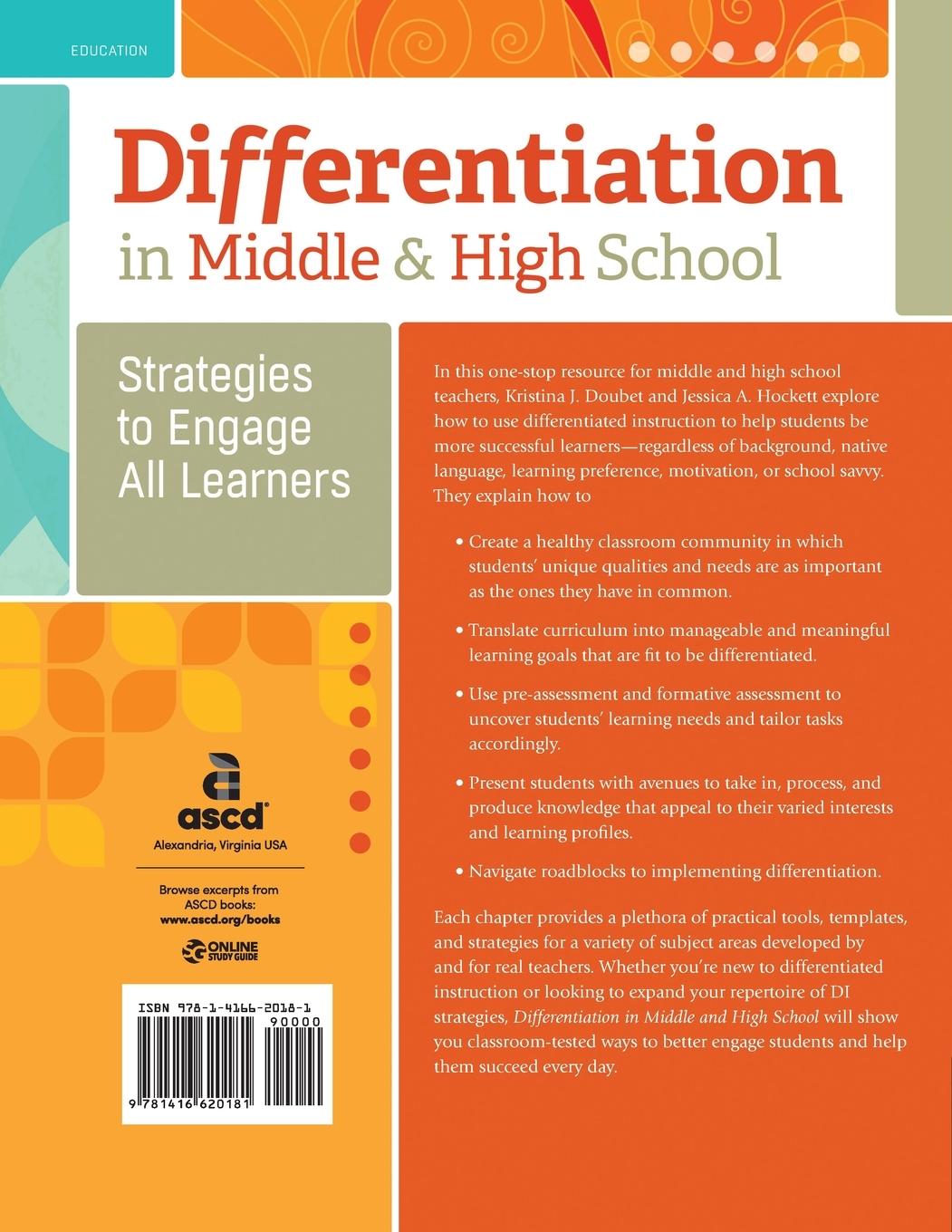 Rückseitencover Differentiation in Middle and High School