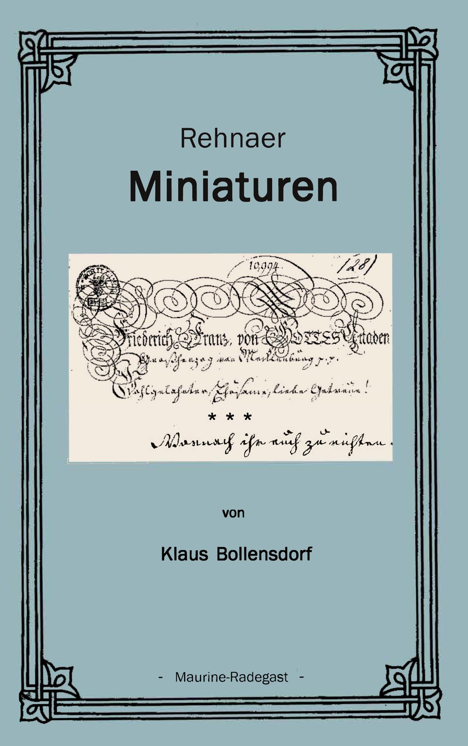 Vorderes Coverbild Rehnaer Miniaturen
