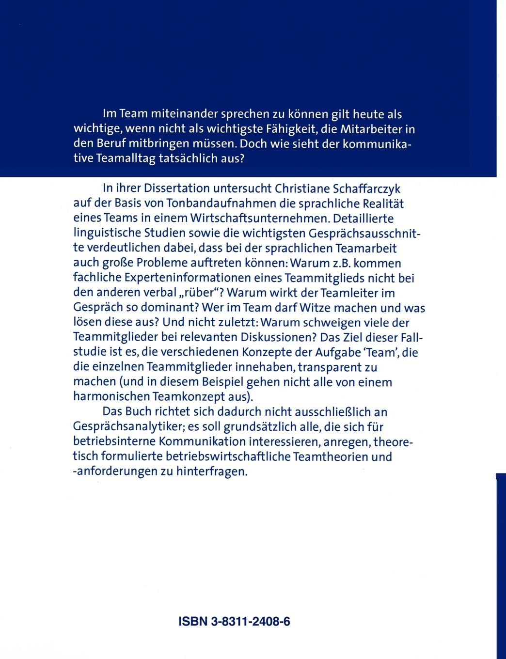 Rückseitencover Ein Linguistisches Ohr im  Jour Fixe