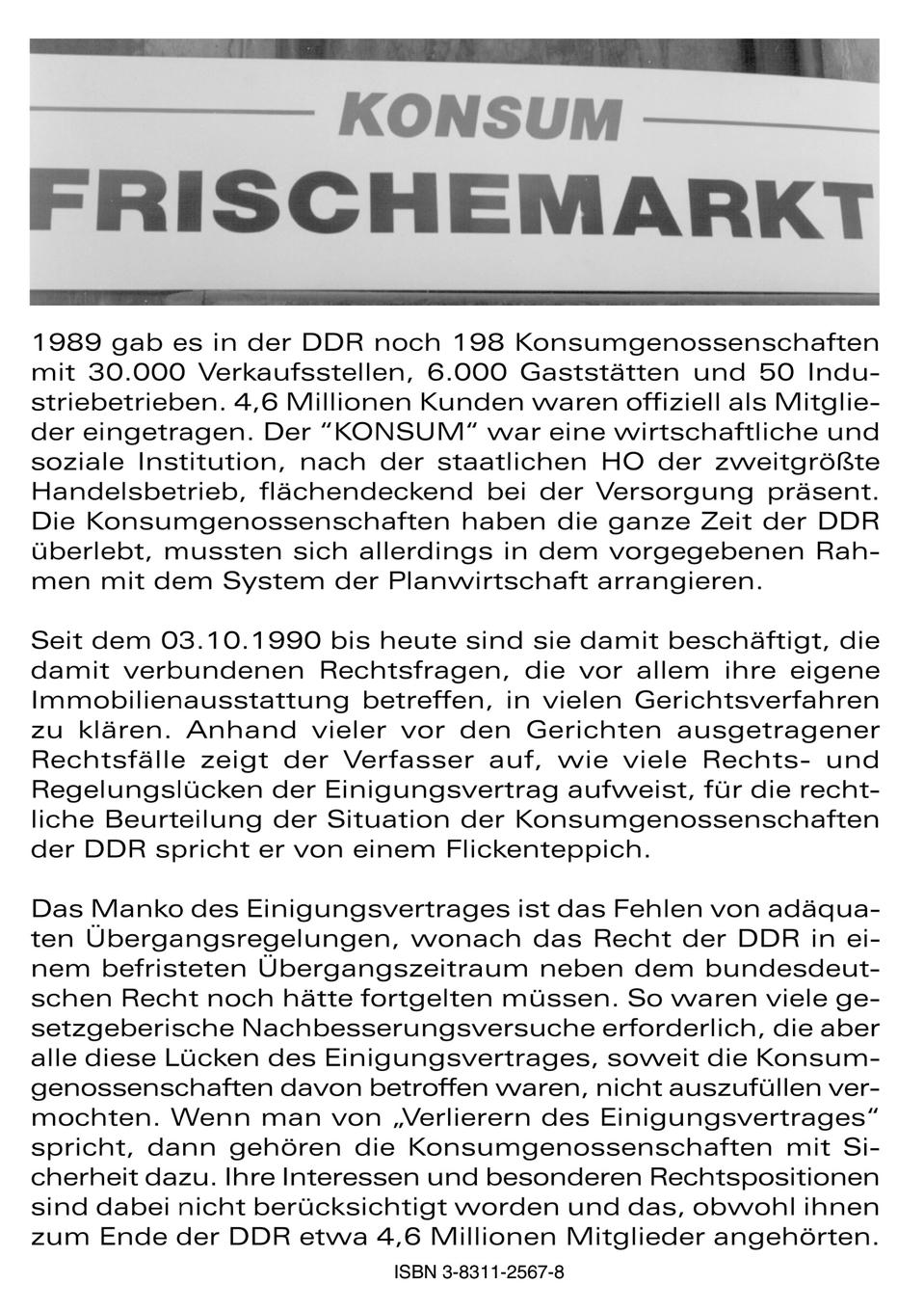 Rückseitencover Zweckfremde Konsumeigene Grundstücke