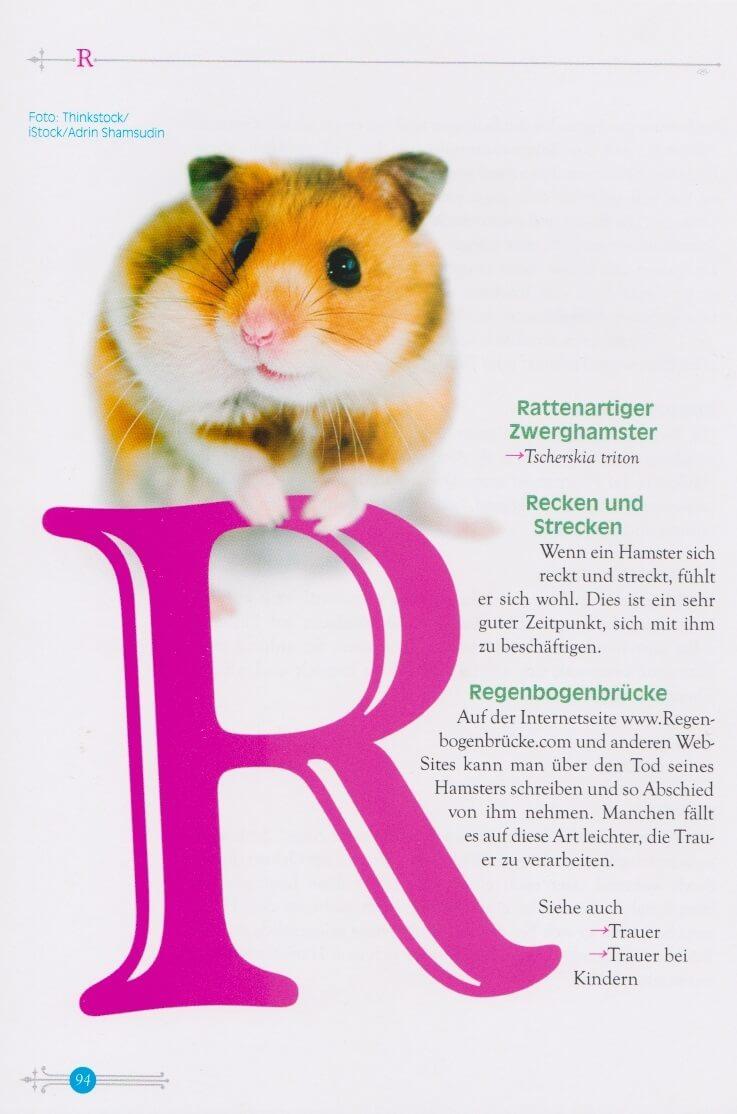 Beispielinhalt (Bild) Das kleine Hamsterlexikon