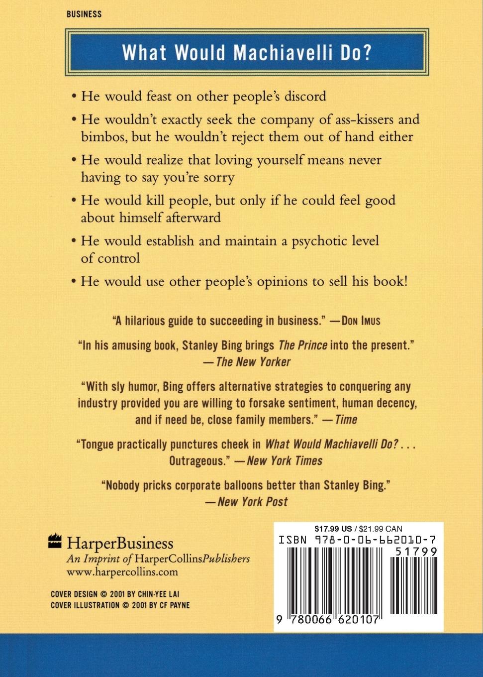 Rückseitencover What Would Machiavelli Do?