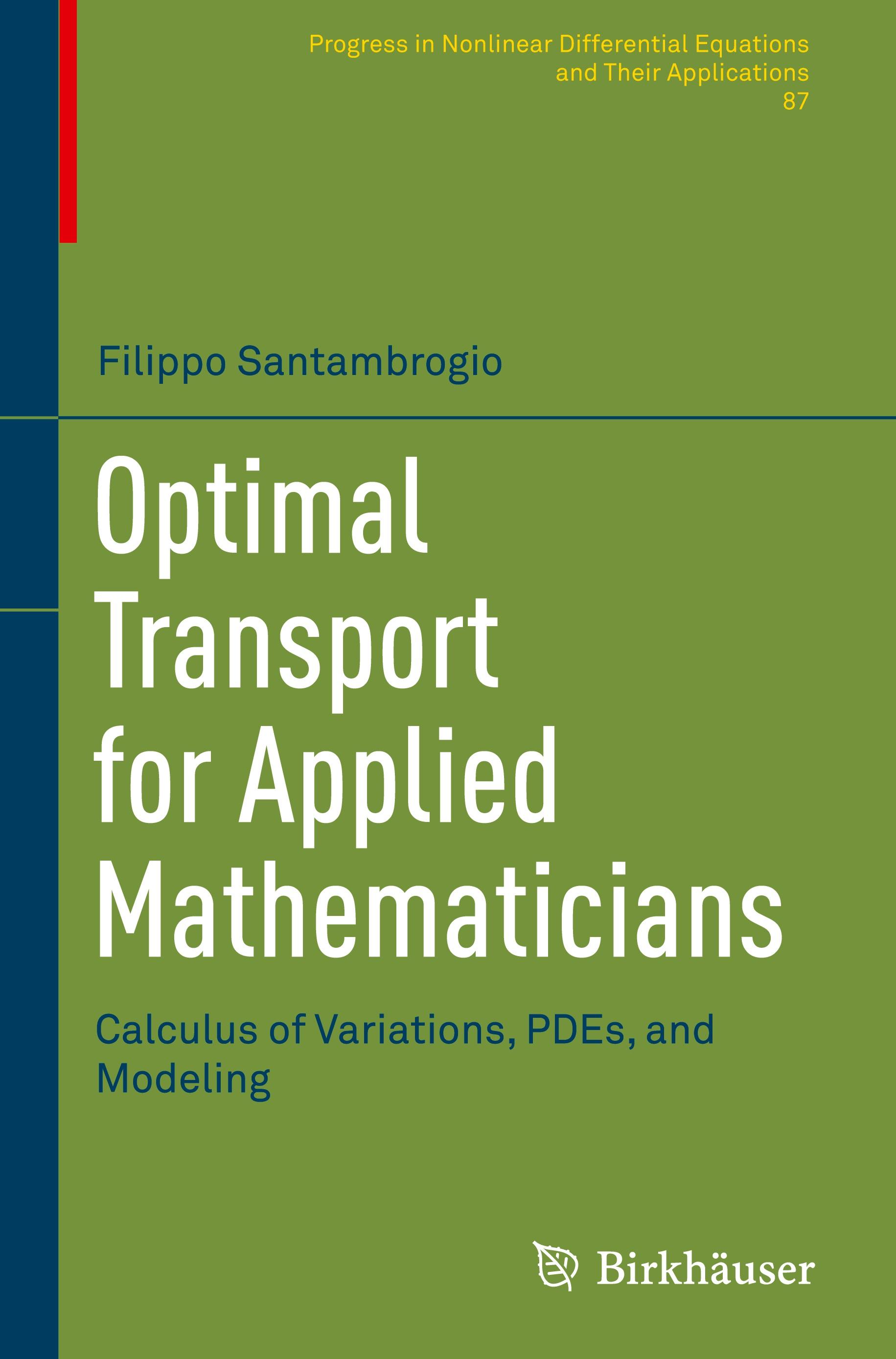 Vorderes Coverbild Optimal Transport for Applied Mathematicians