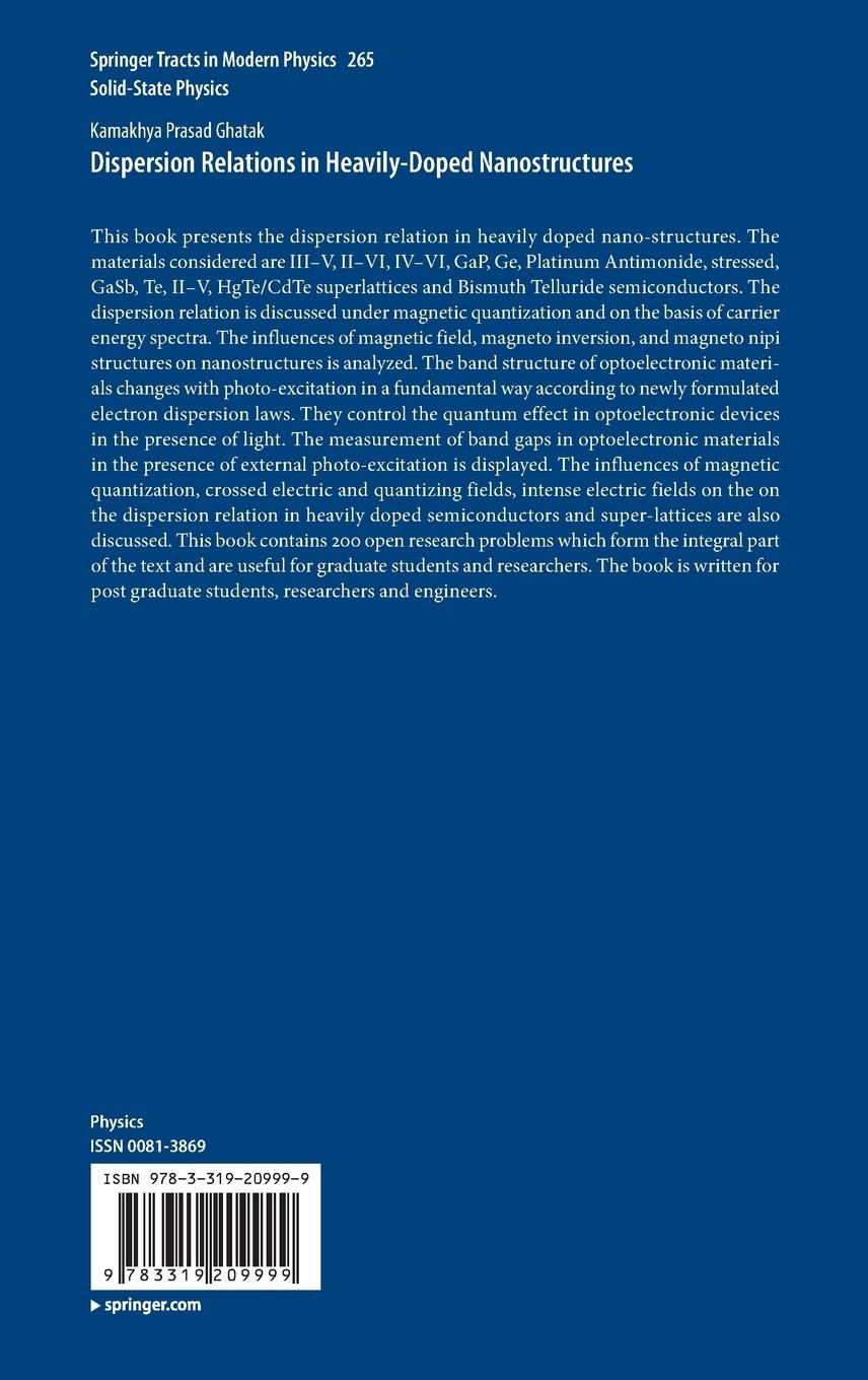 Rückseitencover Dispersion Relations in Heavily-Doped Nanostructures