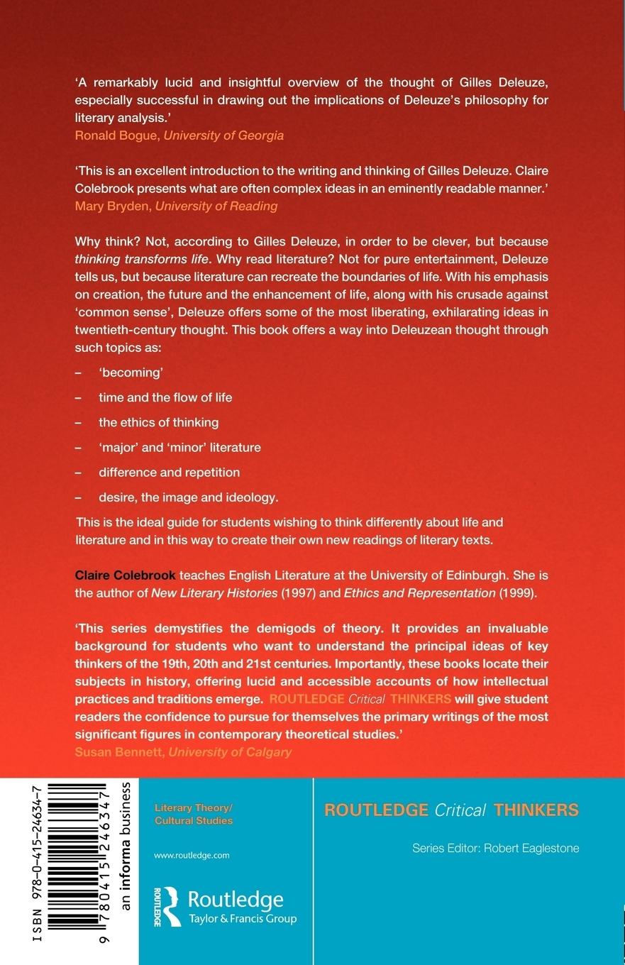 Rückseitencover Gilles Deleuze