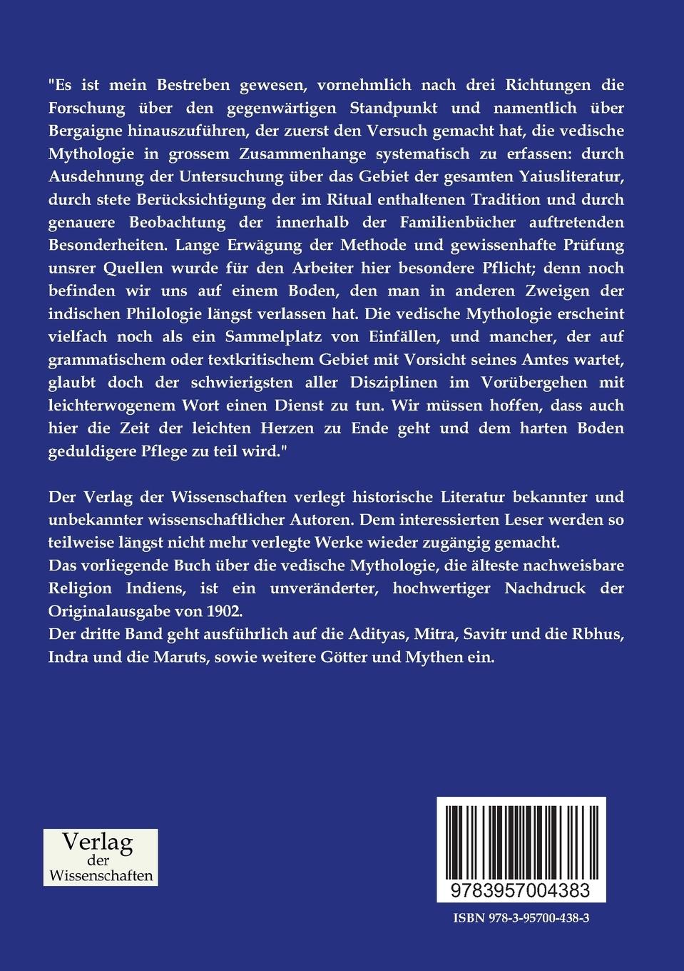 Rückseitencover Vedische Mythologie