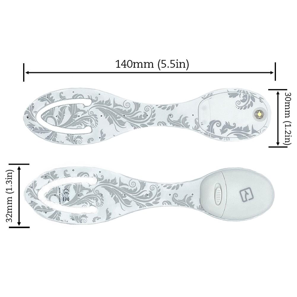 Beispielinhalt (Bild) Flexilight Leselicht (White Flowers) | weiß | 2 in 1 Leselampe & Lesezeichen | LED Leselicht | Geschenk für Leser, Buchliebhaber | Deutsche Ausgabe