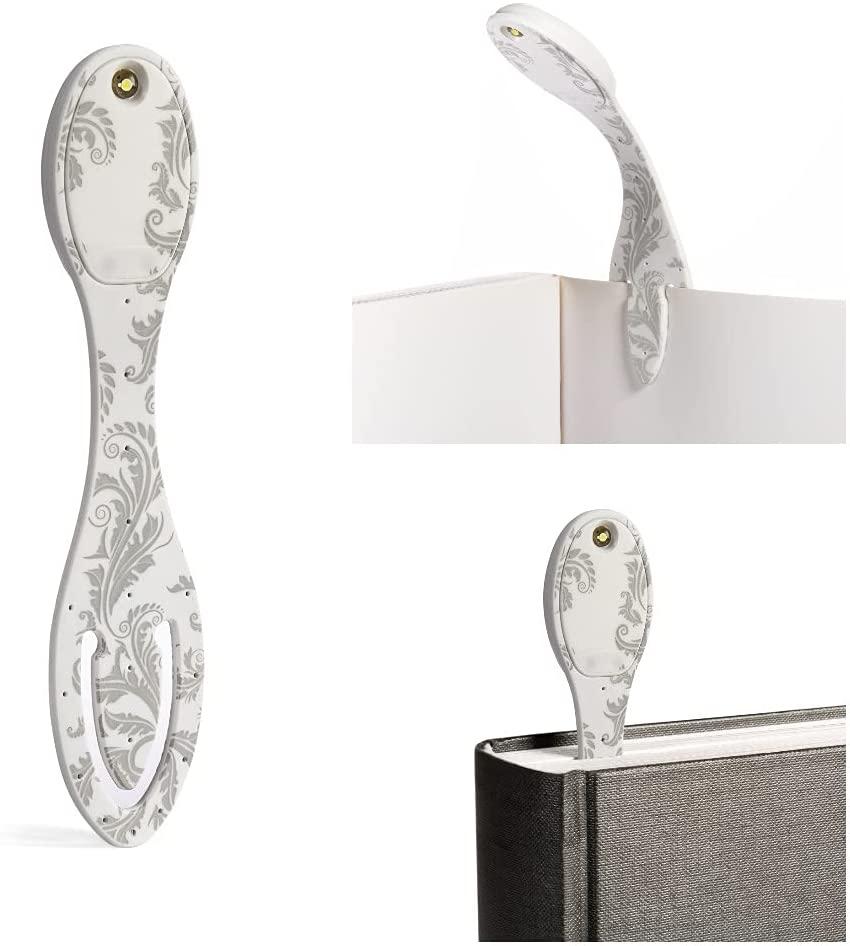 Vorderes Coverbild Flexilight Leselicht (White Flowers) | weiß | 2 in 1 Leselampe & Lesezeichen | LED Leselicht | Geschenk für Leser, Buchliebhaber | Deutsche Ausgabe
