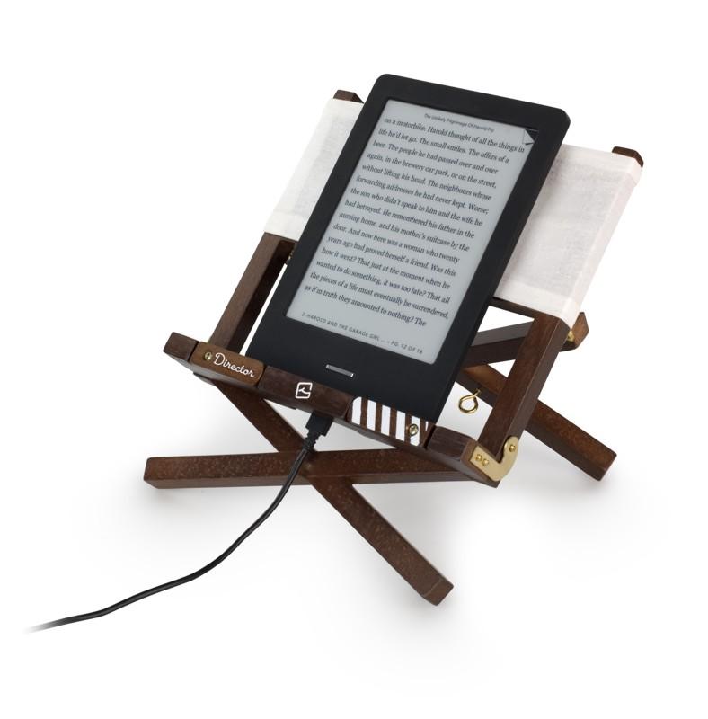 Beispielinhalt (Bild) Director's Bookchair Weiß | Buchständer | Leseständer | Tablethalter aus Holz | Lesehilfe | Für Bücher, E-Reader und Tablets