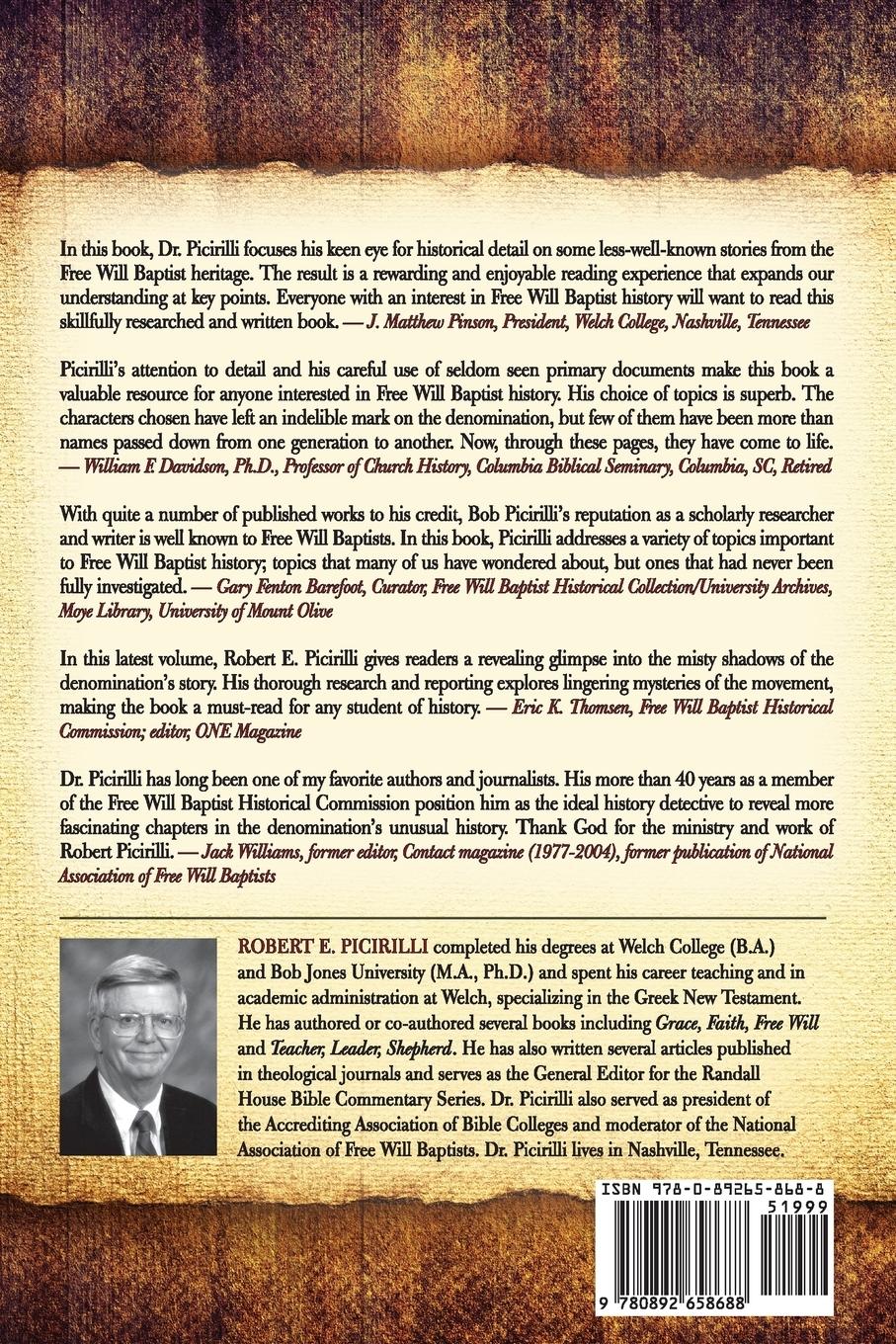 Rückseitencover Little Known Chapters in Free Will Baptist History