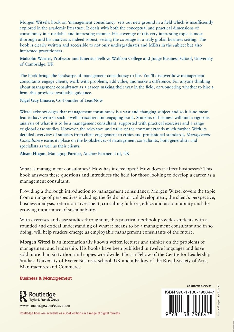 Rückseitencover Management Consultancy