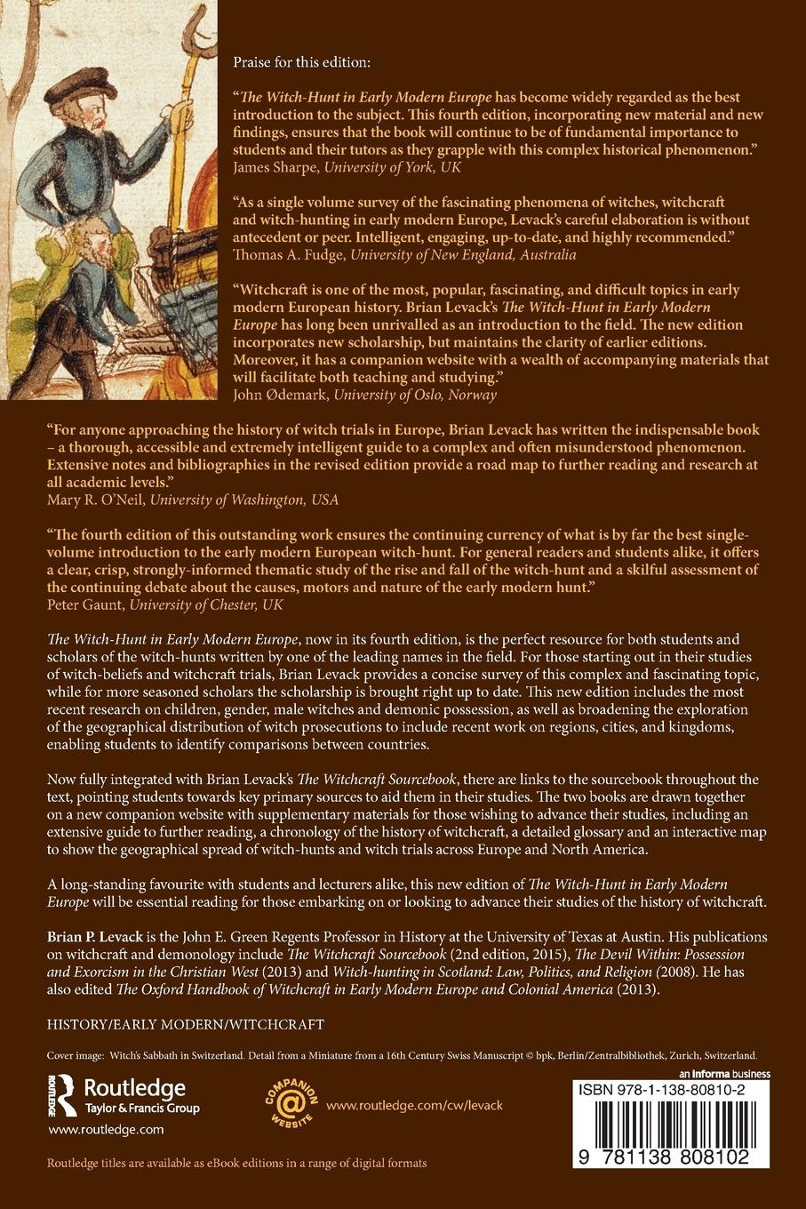 Rückseitencover The Witch-Hunt in Early Modern Europe