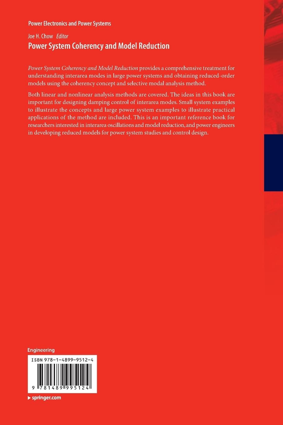 Rückseitencover Power System Coherency and Model Reduction