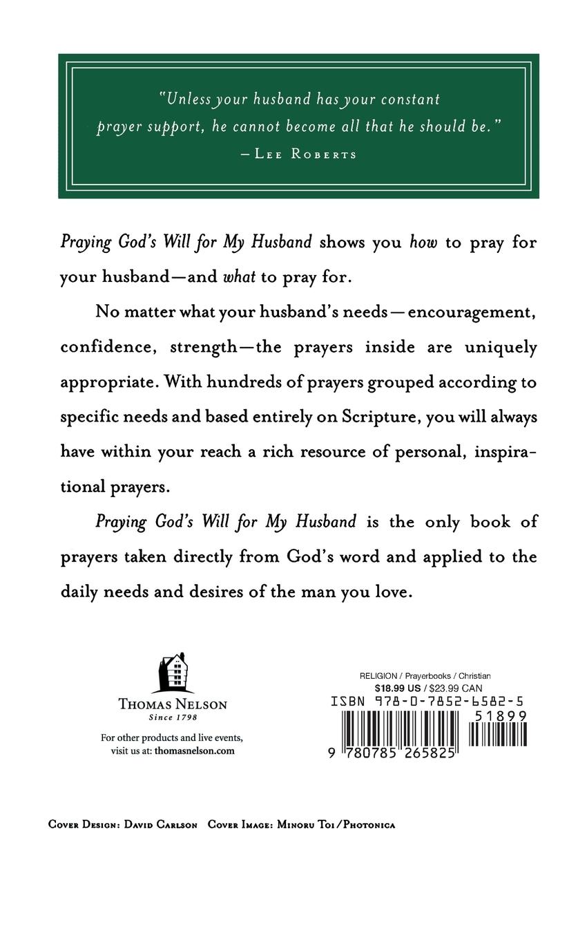 Rückseitencover Praying God's Will for My Husband