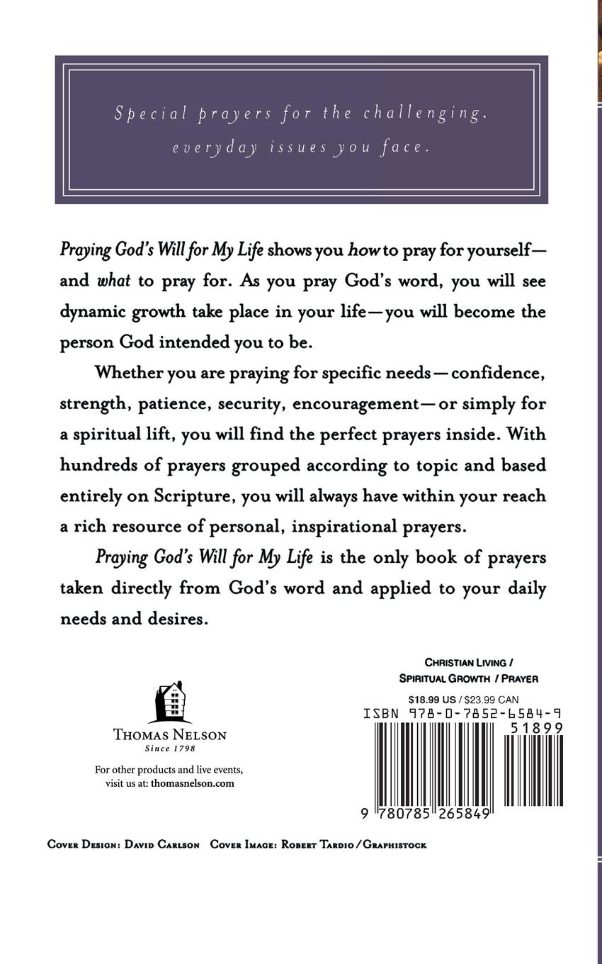 Rückseitencover Praying God's Will for My Life