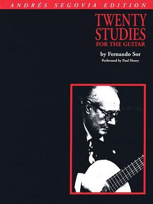 Vorderes Coverbild Twenty Studies for the Guitar - Andres Sergovia Edition Transcribed and Fingered with Essential Etudes and Repertoire for Intermediate to Advanced Players Classical Guitar Sheet Music Book