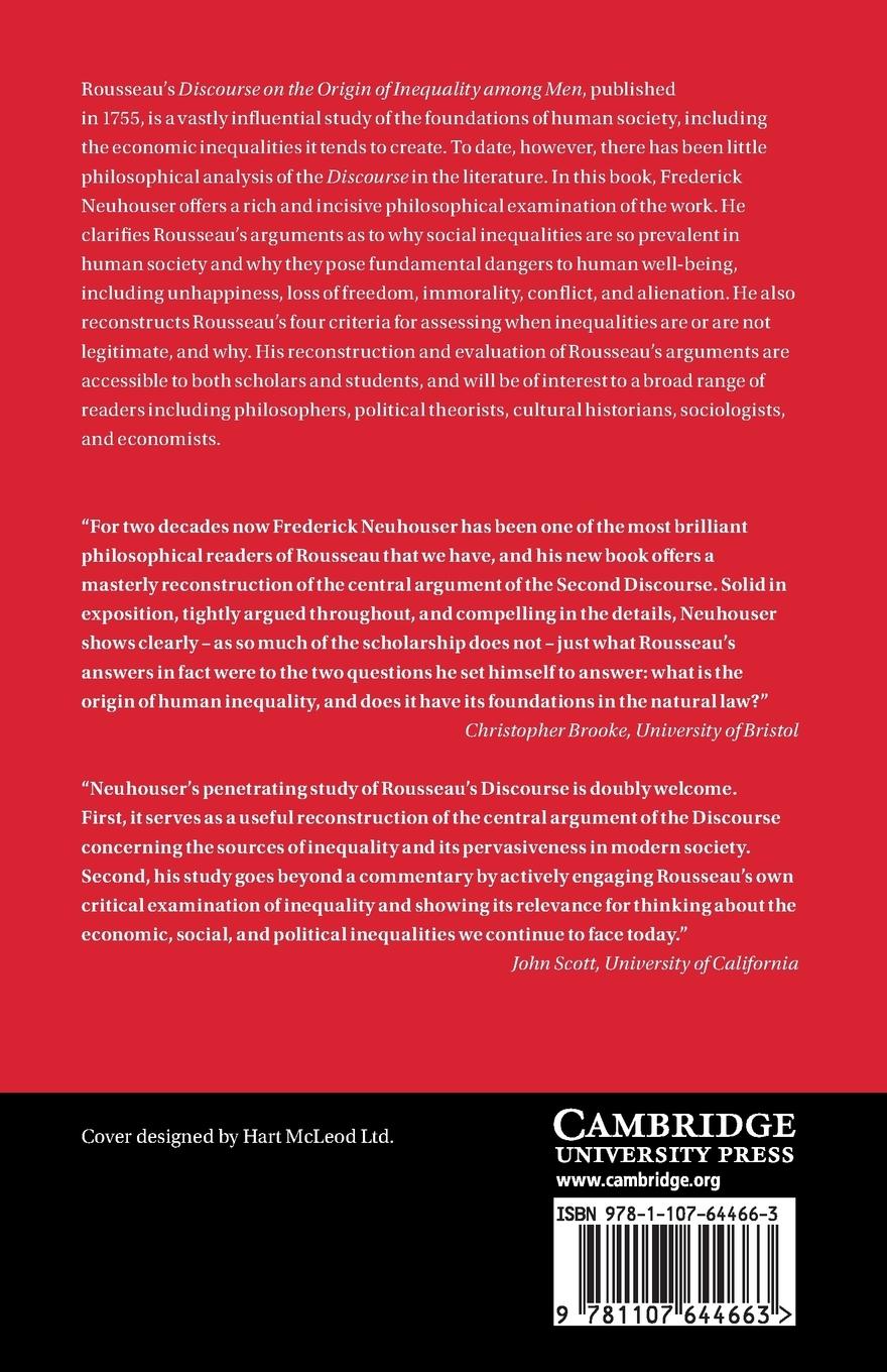Rückseitencover Rousseau's Critique of Inequality