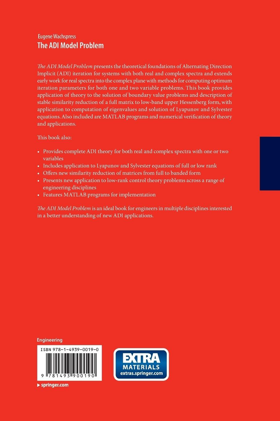 Rückseitencover The ADI Model Problem